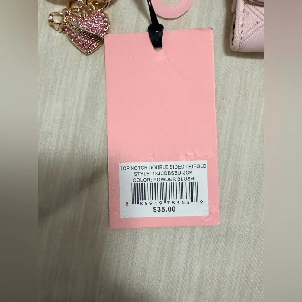 Juicy Couture Top Notch Double Sided Trifold Wallet - Picture 9 of 11